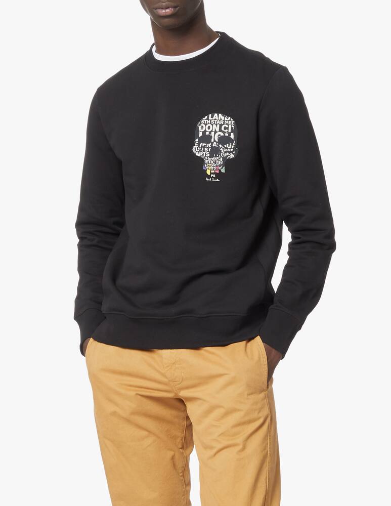 rinascente PS Paul Smith Skull roundneck sweater - black