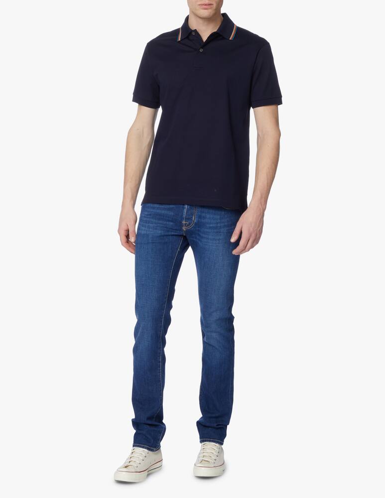 rinascente Paul Smith Polo manica corta strisce colletto - blu