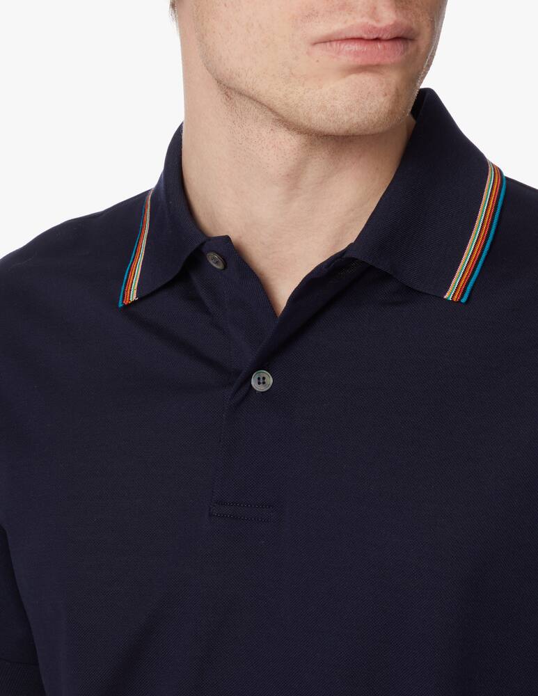 rinascente Paul Smith Polo manica corta strisce colletto - blu