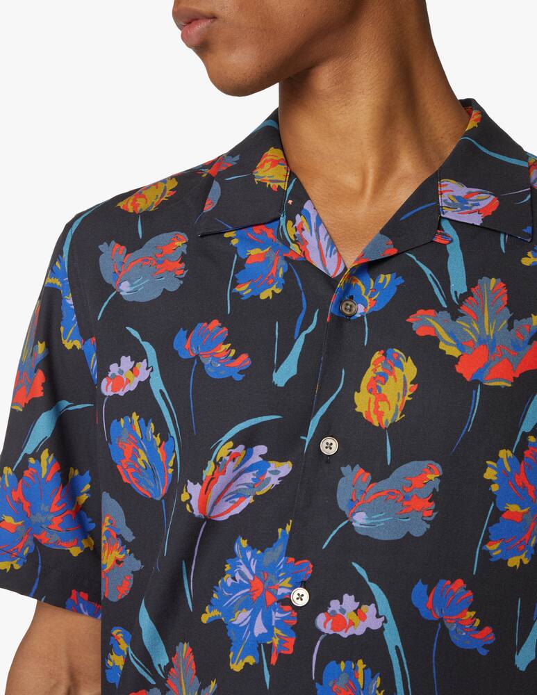 rinascente PS Paul Smith Flower short sleeve shirt - black
