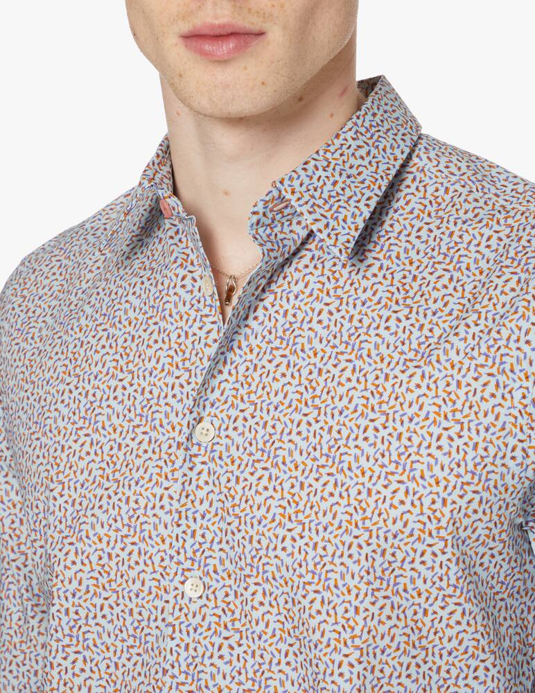 rinascente PS Paul Smith Camicia manica lunga micro print - azzurro