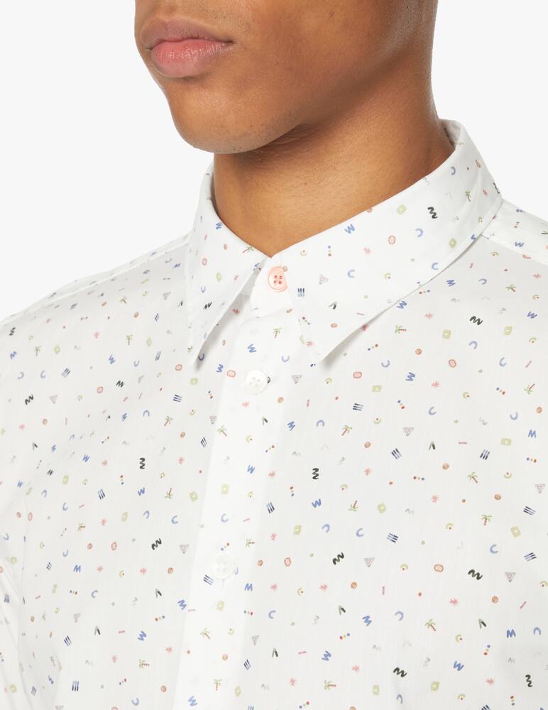 rinascente PS Paul Smith Micro print shirt - white