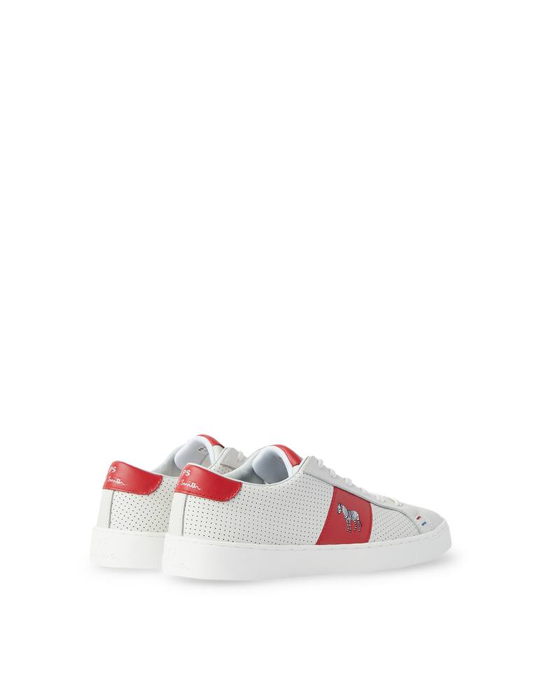 rinascente PS Paul Smith Zach zebra panel perforated sneakers - red