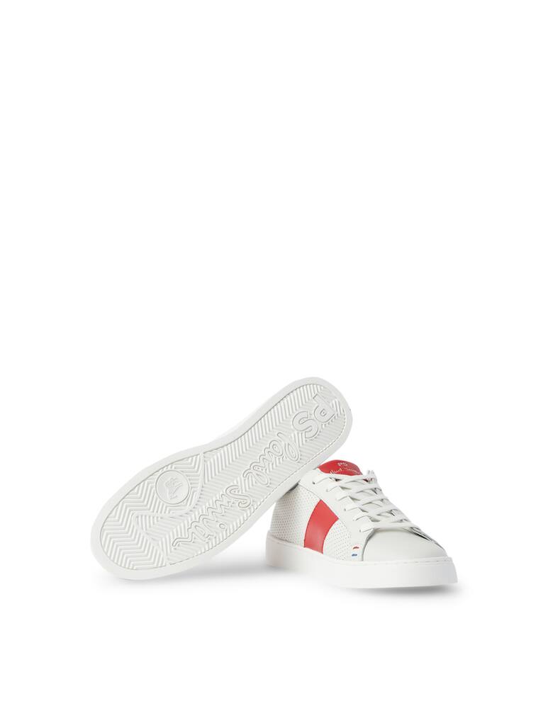 rinascente PS Paul Smith Zach zebra panel perforated sneakers - red