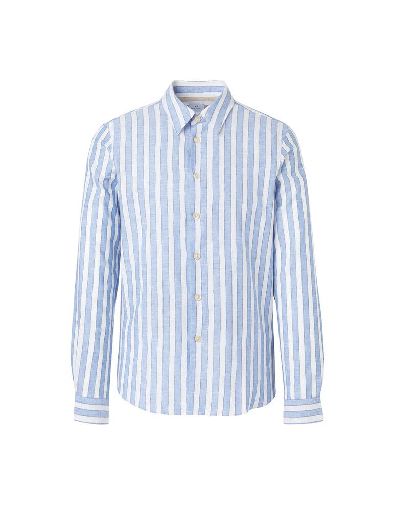 rinascente PS Paul Smith Linen stripes shirt - light blue