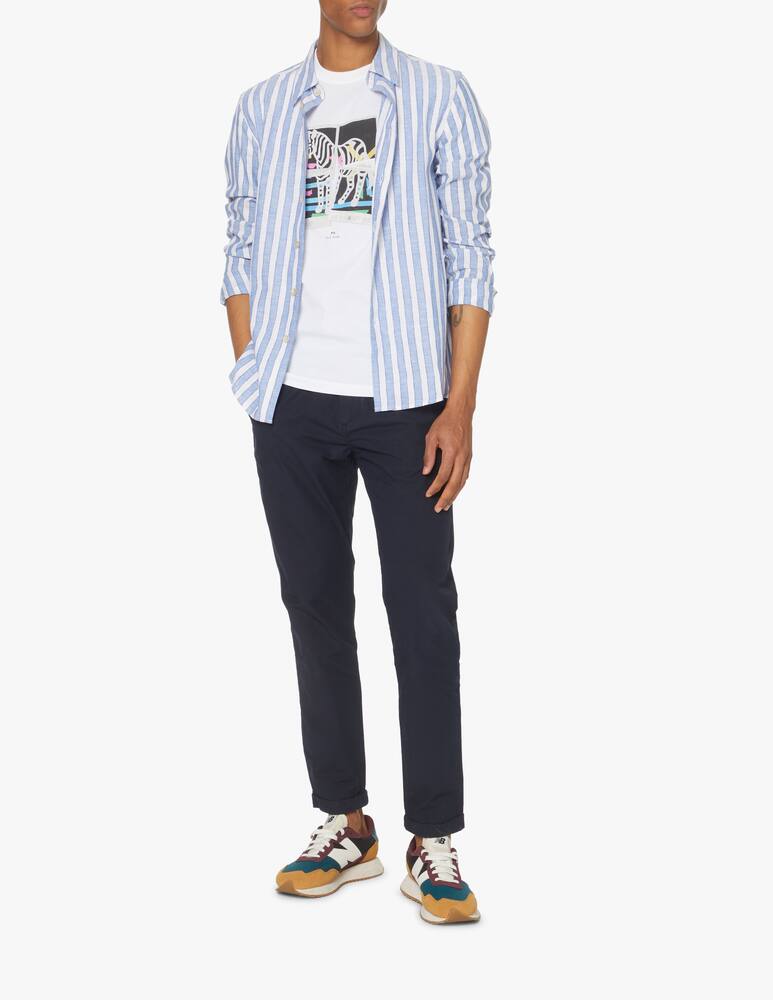rinascente PS Paul Smith Linen stripes shirt - light blue