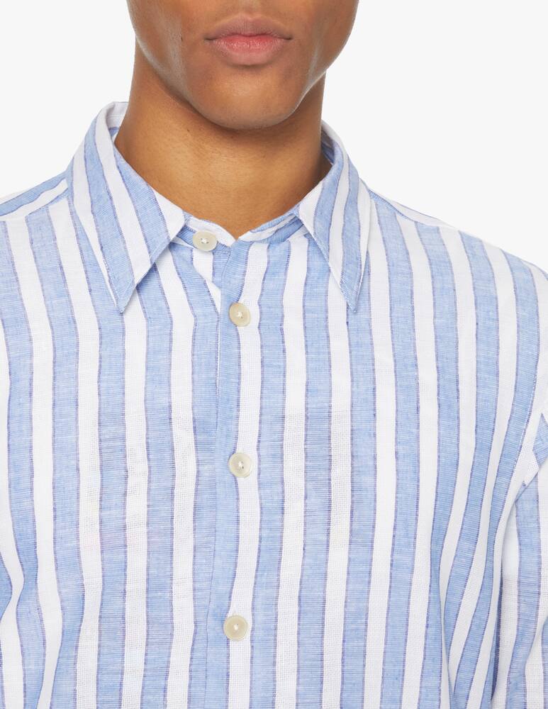 rinascente PS Paul Smith Linen stripes shirt - light blue