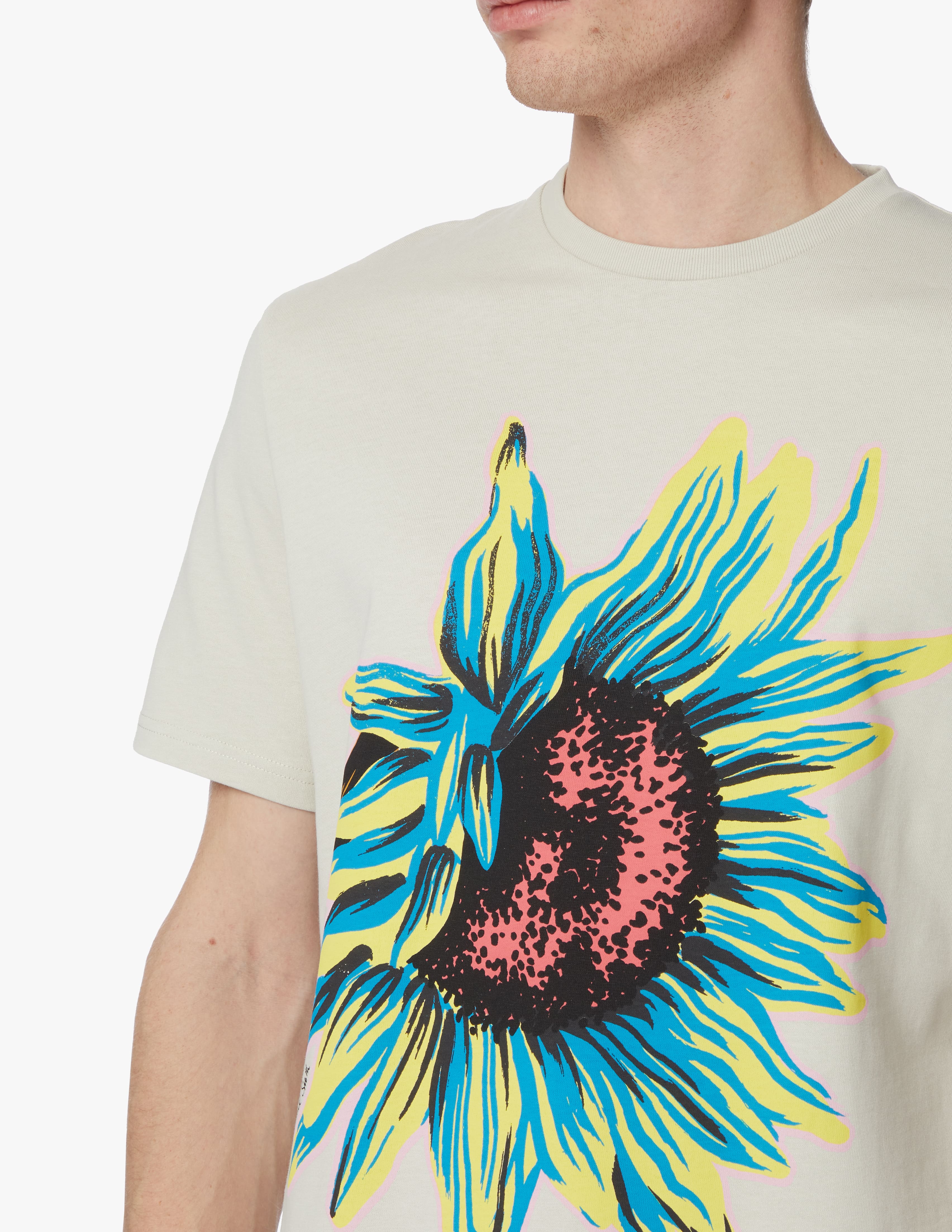 Shop Paul Smith Maxi sunflower t-shirt - white on Rinascente