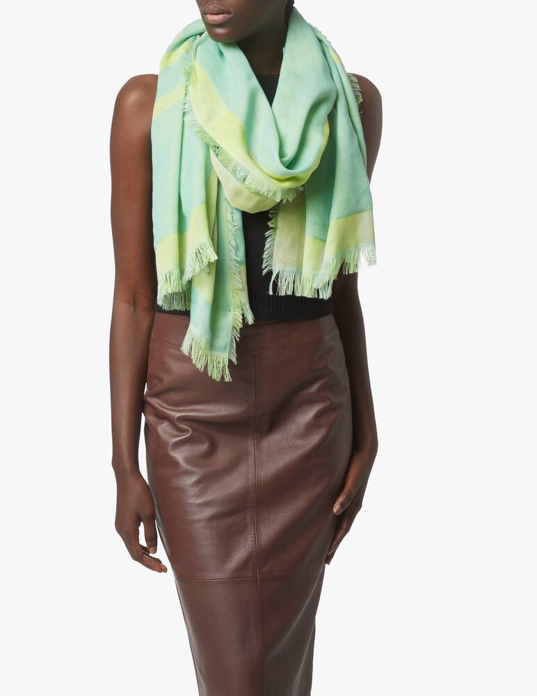 rinascente Paul Smith Cotton check scarf - green