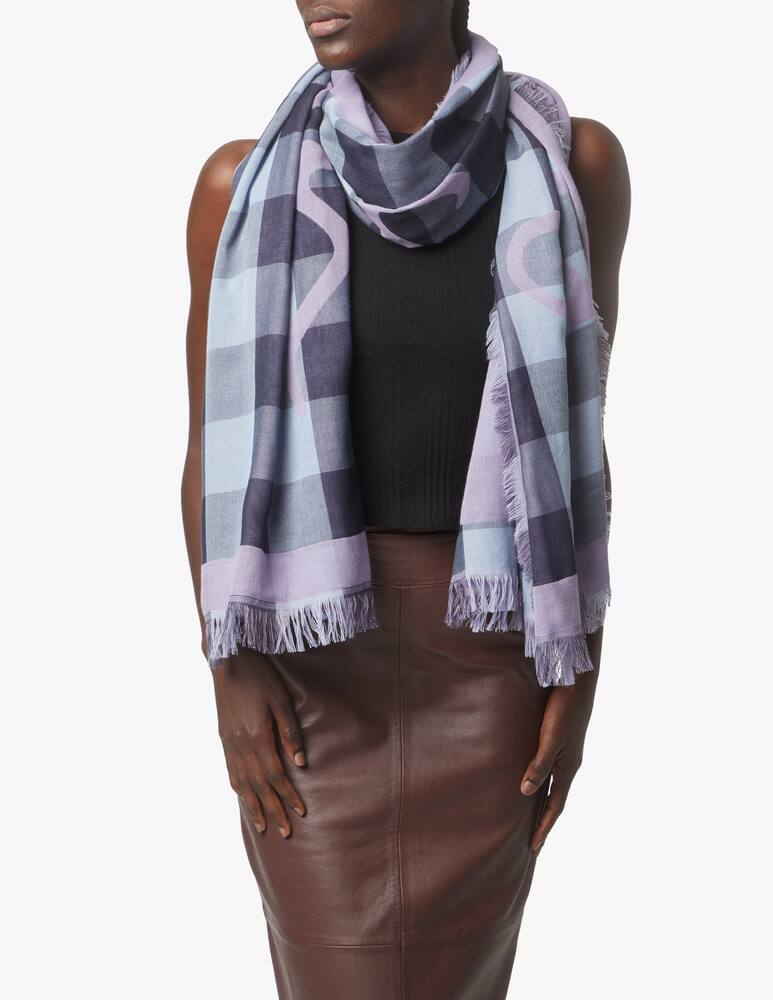 rinascente Paul Smith Sciarpa a quadri in cotone - blu