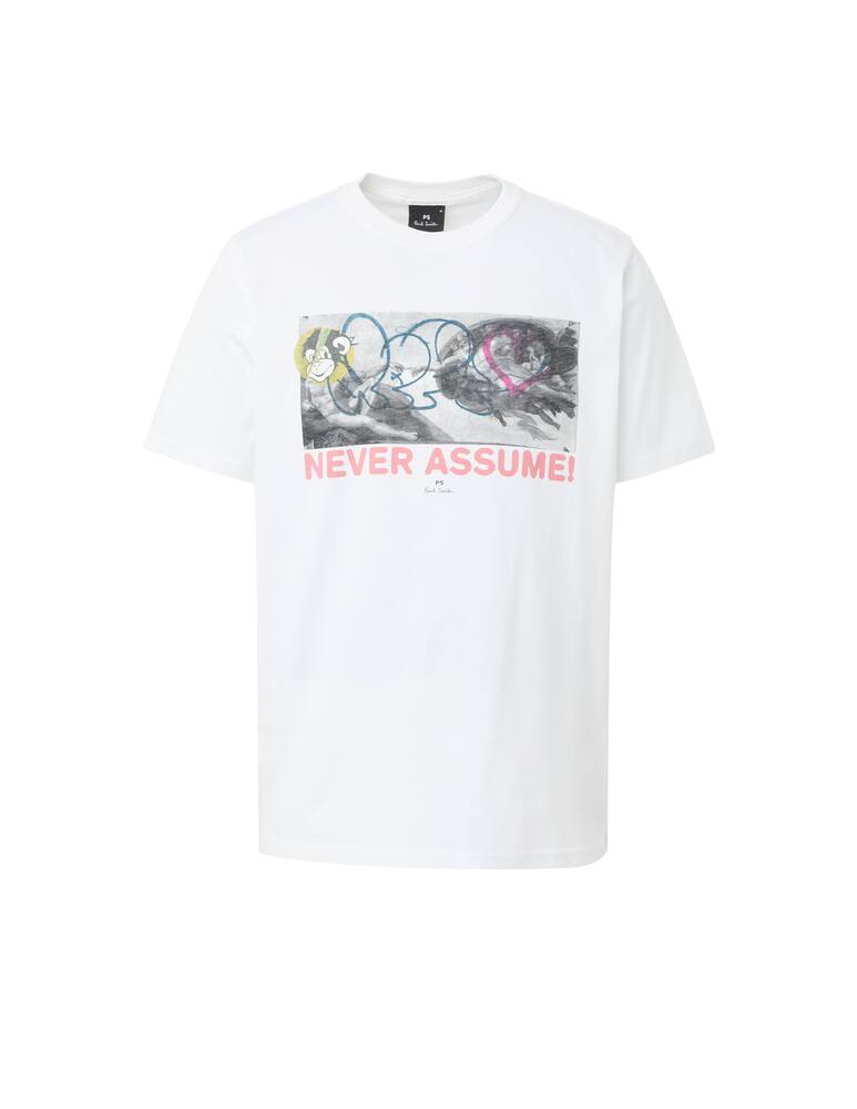 PS Paul Smith Maglietta manica corta never assume - bianco - immagine 5 PS Paul Smith Maglietta manica corta never assume - bianco - immagine 5