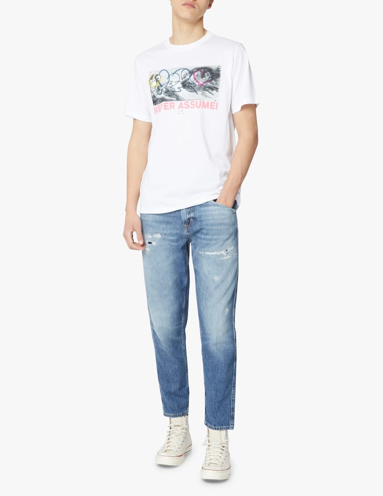 PS Paul Smith Maglietta manica corta never assume - bianco - immagine 2 PS Paul Smith Maglietta manica corta never assume - bianco - immagine 2