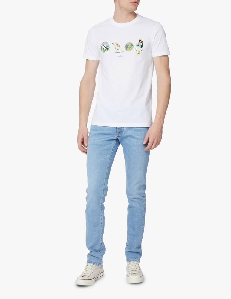 rinascente PS Paul Smith Multi badges t-shirt - white