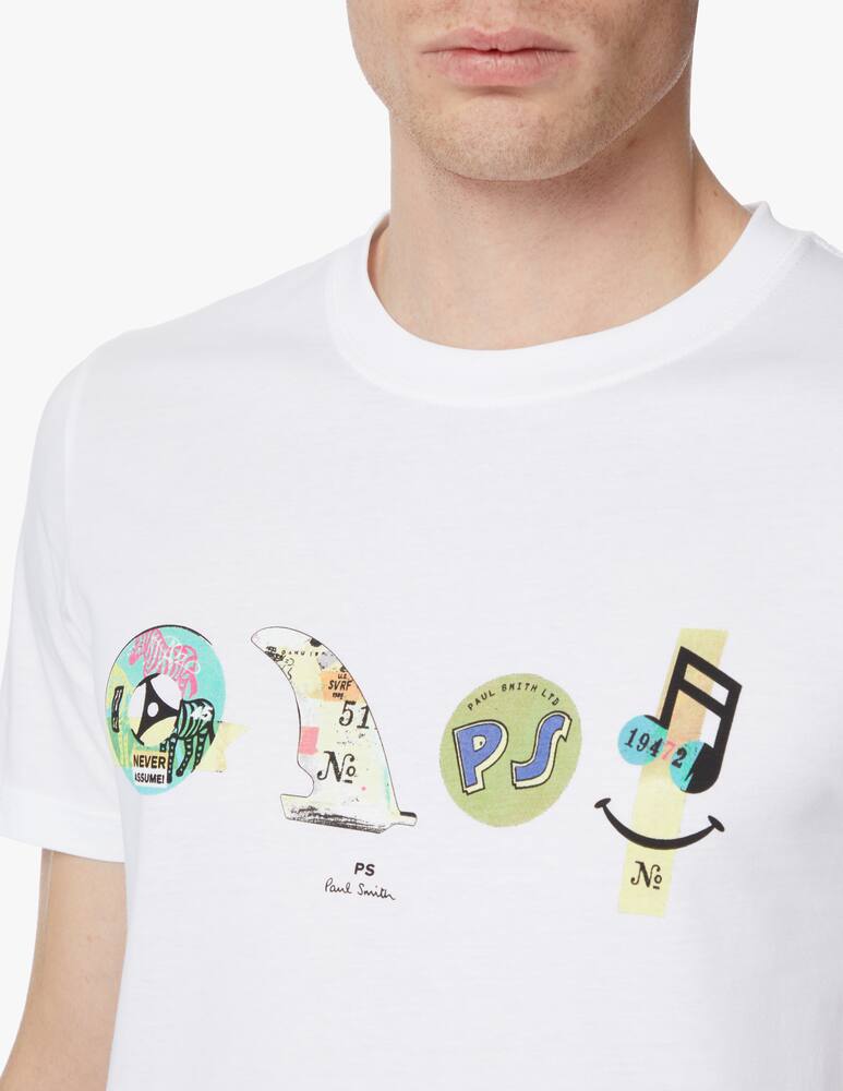 rinascente PS Paul Smith Multi badges t-shirt - white