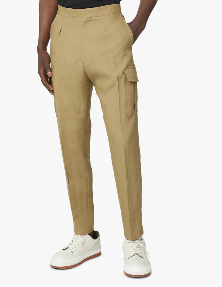 rinascente Paul Smith Cargo linen pant - olive
