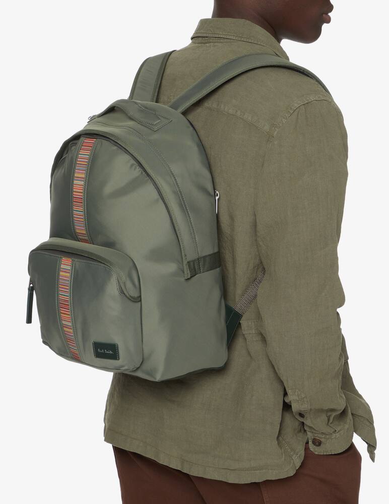 rinascente Paul Smith Striped rucksack - green