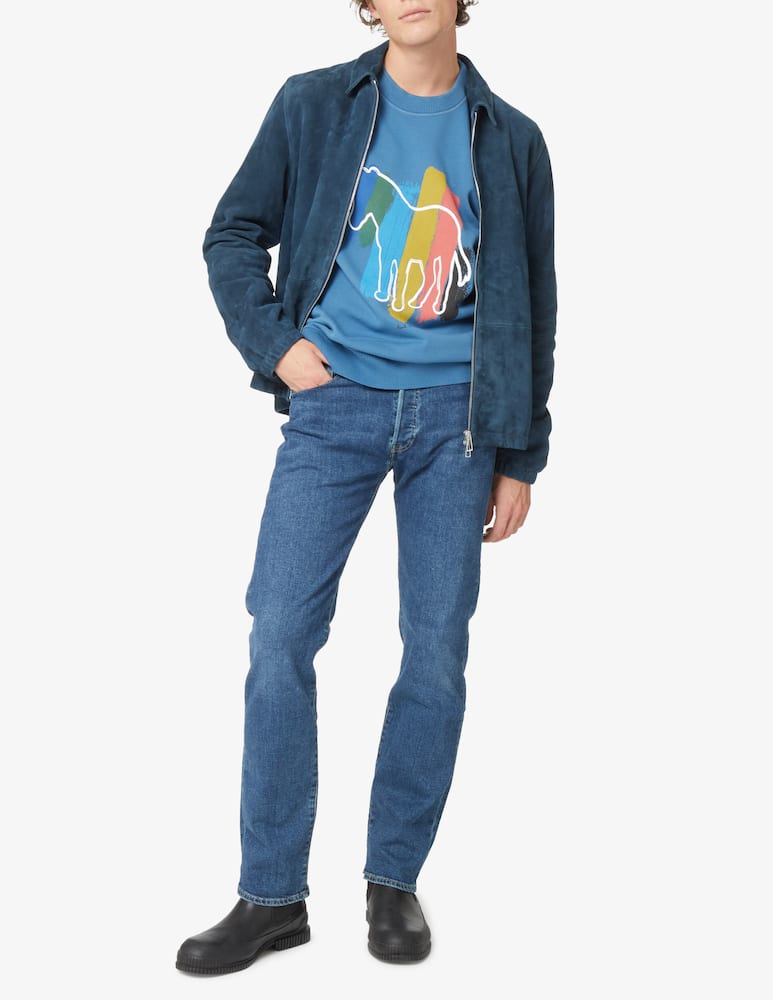 rinascente PS Paul Smith Crewneck zebra sweatshirt - Blue