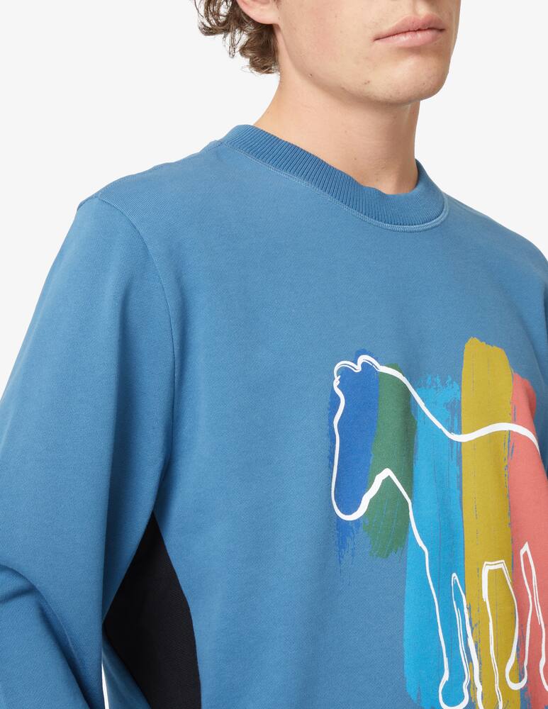 rinascente PS Paul Smith Crewneck zebra sweatshirt - Blue