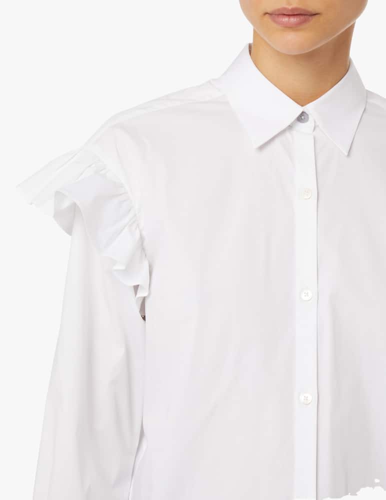 rinascente Paul Smith Camicia in cotone con volant - Bianco