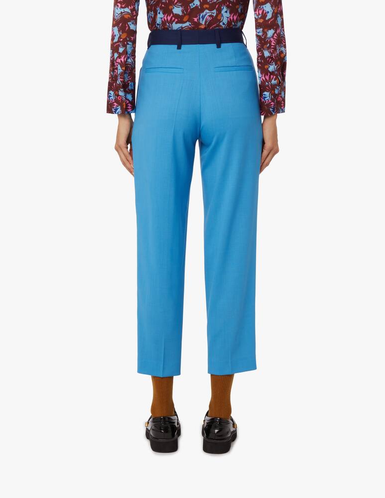 rinascente Paul Smith Pantaloni crop in lana - Azzurro