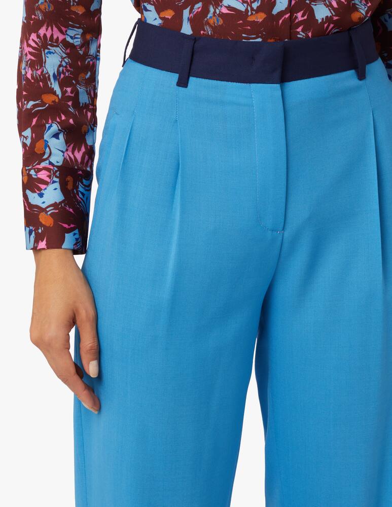 rinascente Paul Smith Pantaloni crop in lana - Azzurro