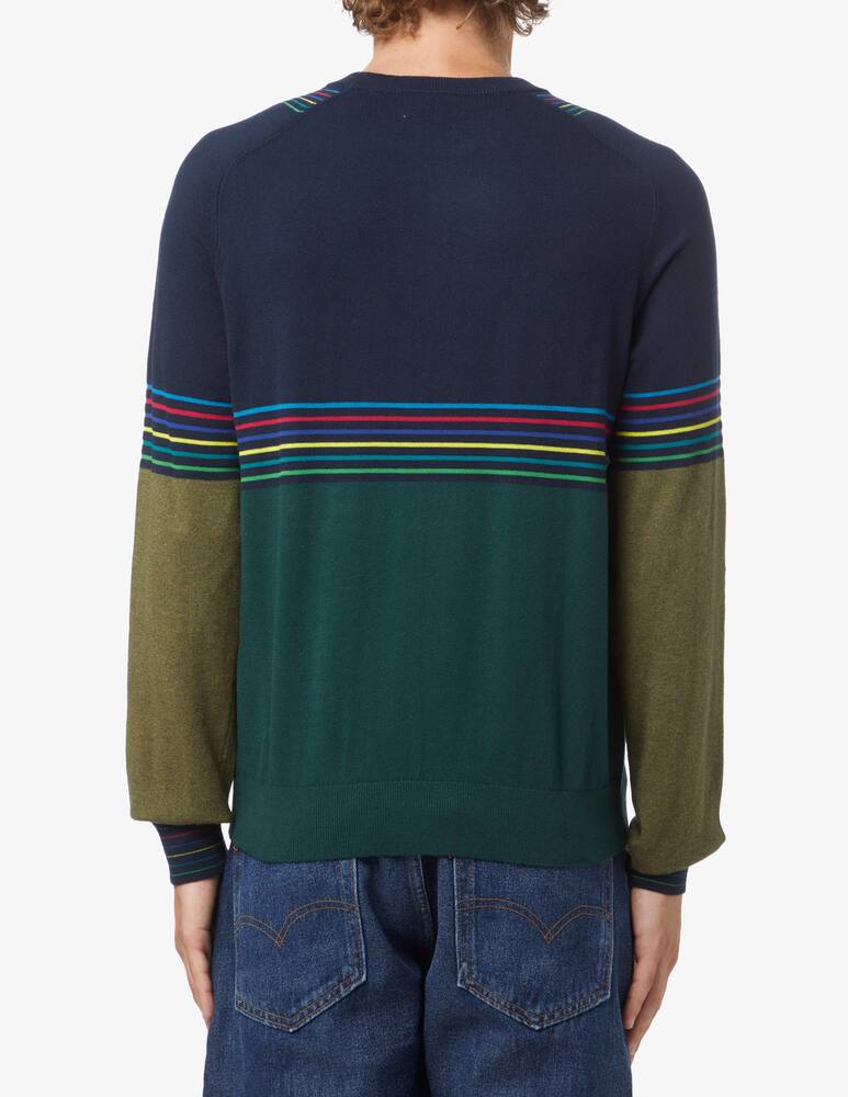 PS Paul Smith Crewneck color block jumper - Blue - picture 3 PS Paul Smith Crewneck color block jumper - Blue - picture 3