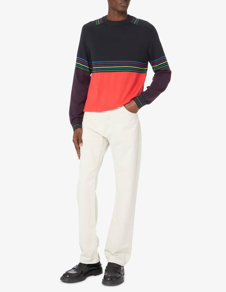 rinascente PS Paul Smith Maglia girocollo a blocchi di colore - Rosso