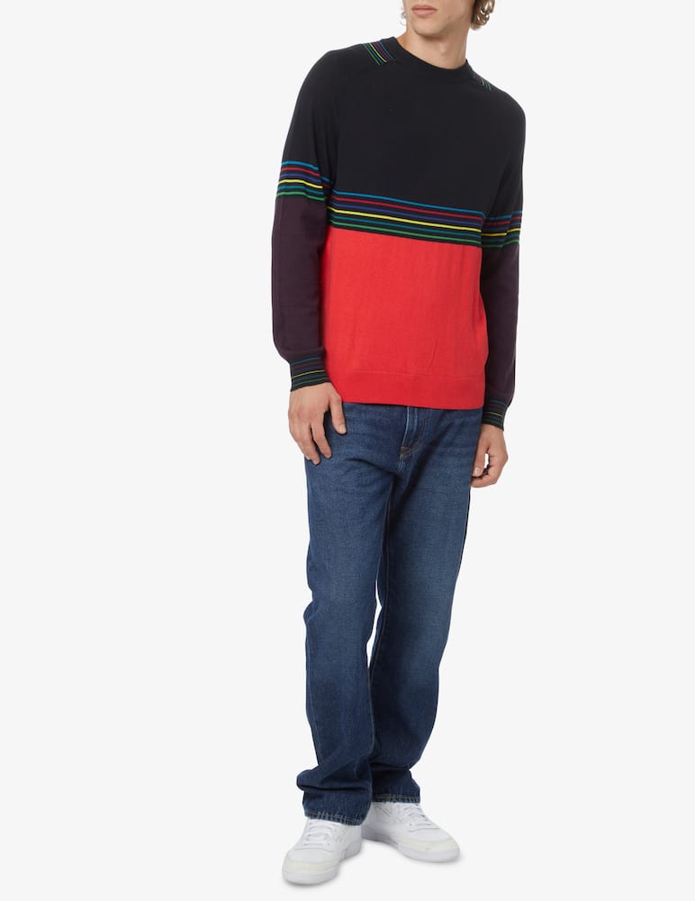 rinascente PS Paul Smith Maglia girocollo a blocchi di colore - Rosso