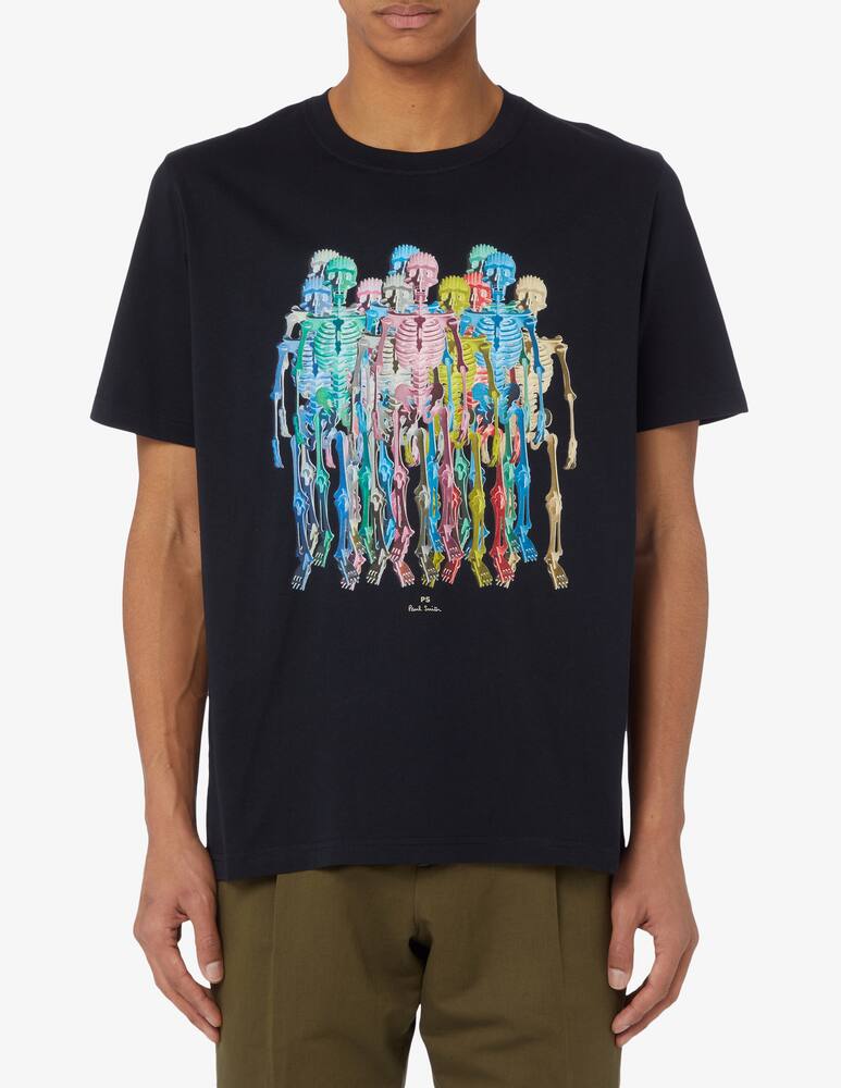 PS Paul Smith Maglietta regular fit skeletons - immagine 1 PS Paul Smith Maglietta regular fit skeletons - immagine 1