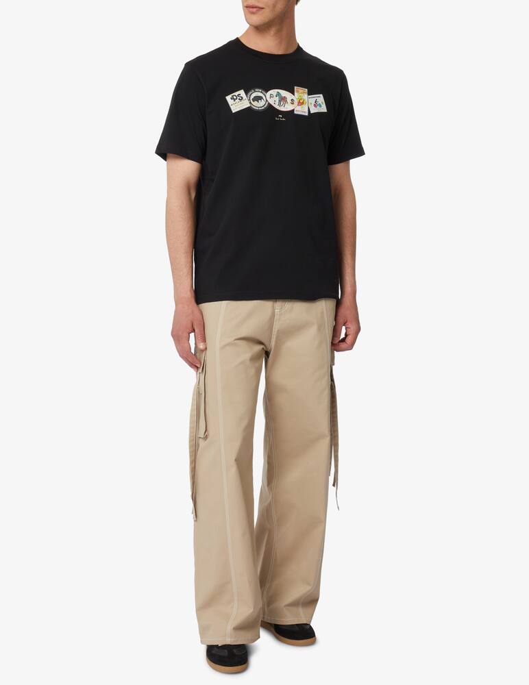 rinascente PS Paul Smith In a row stamps regular fit t-shirt