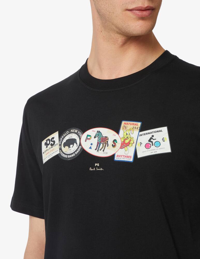 rinascente PS Paul Smith In a row stamps regular fit t-shirt