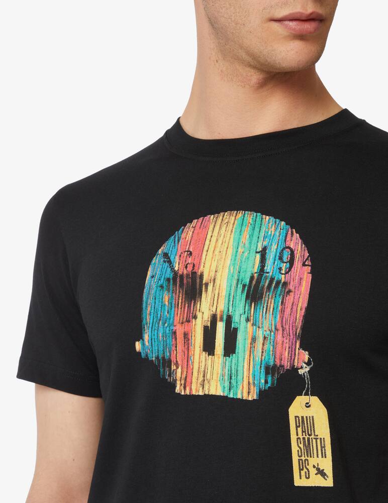 rinascente PS Paul Smith Wooden skull slim fit t-shirt