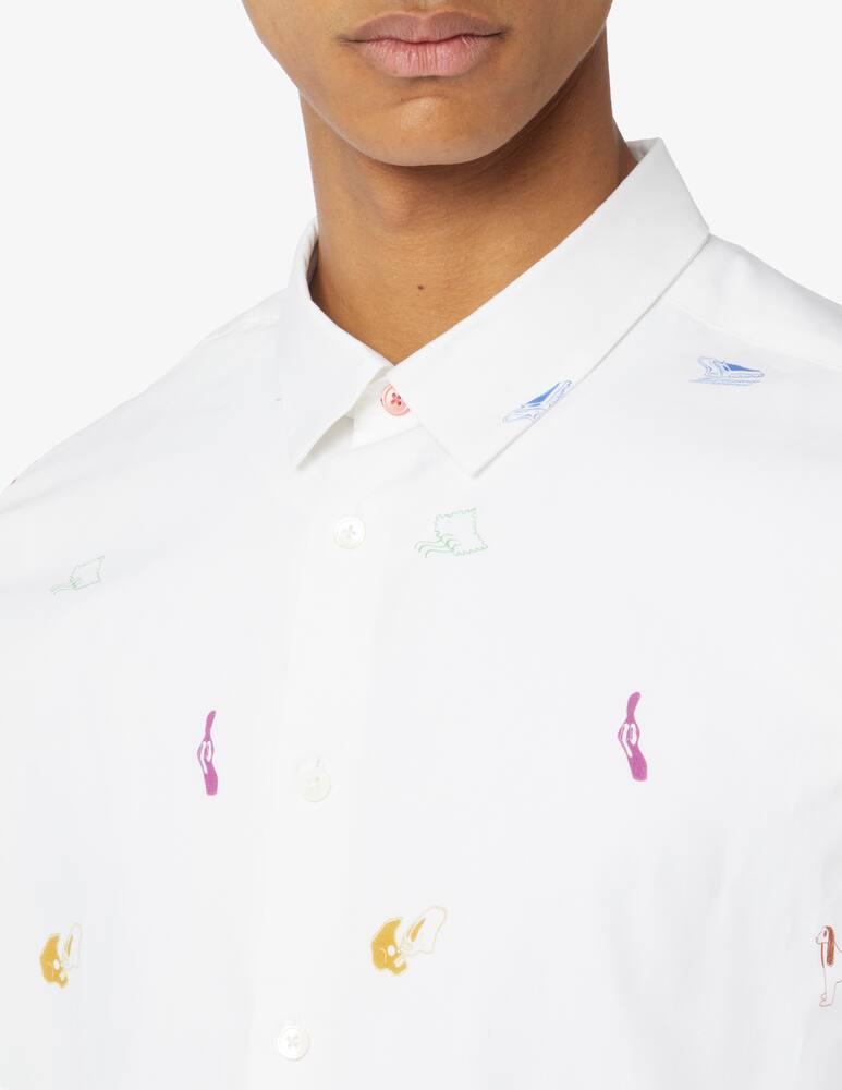 rinascente PS Paul Smith Slim fit pattern print shirt