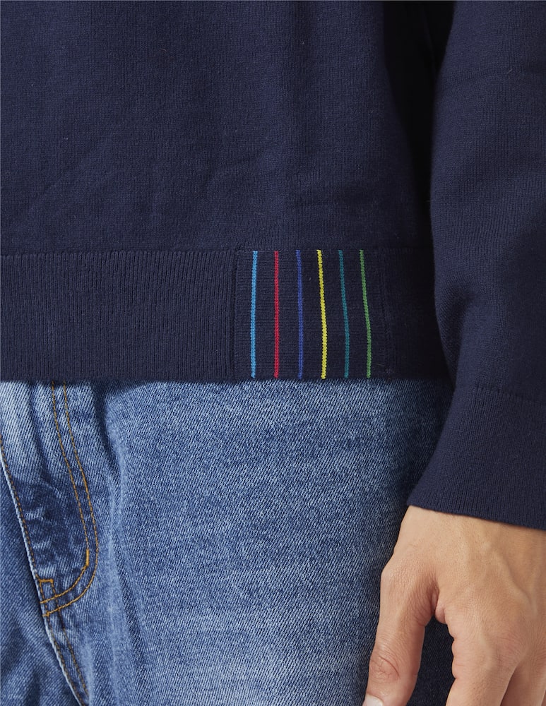 rinascente PS Paul Smith Stripe logo crewneck jumper