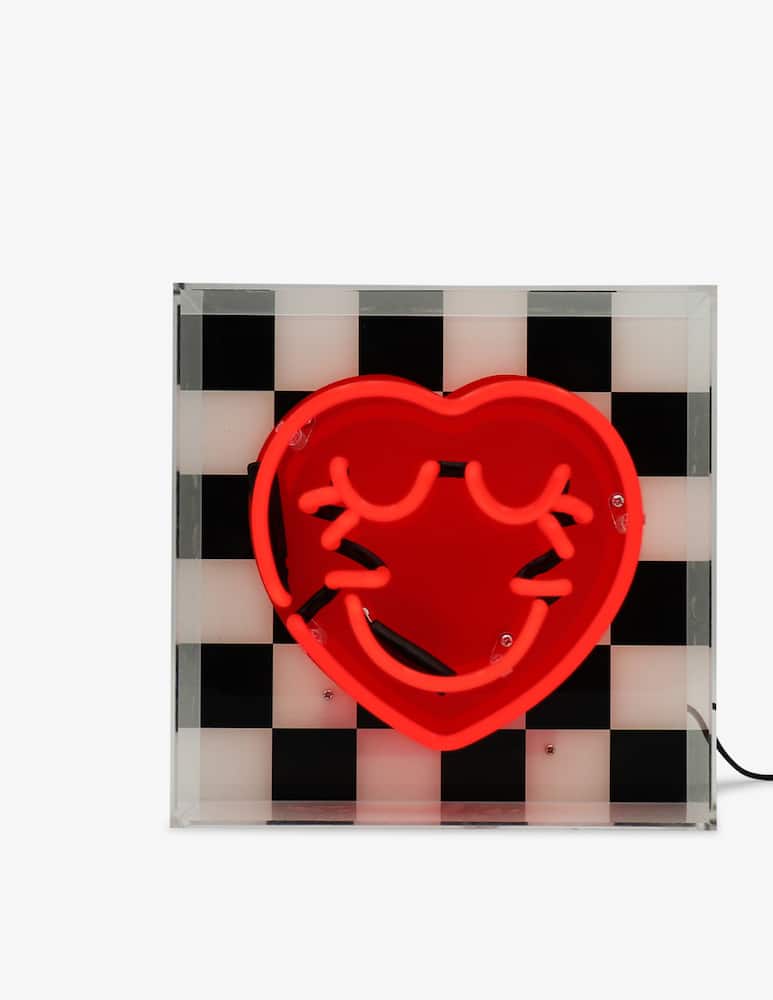Locomocean Neon Box Cuore A Scacchi - immagine 1 Locomocean Neon Box Cuore A Scacchi - immagine 1