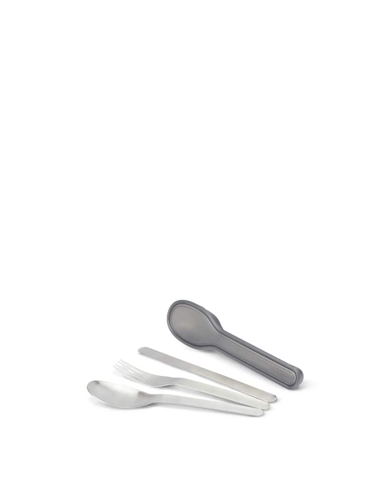 rinascente Black&Blum Cutlery Set & Case - Silver