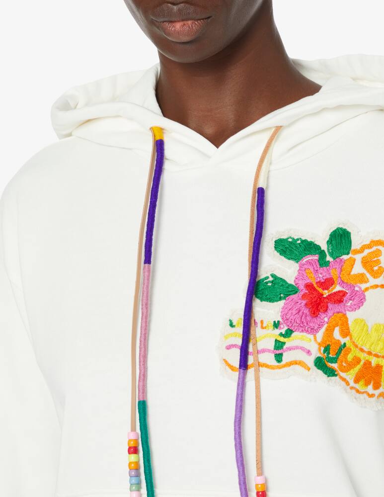 Mira Mikati Felpa con cappuccio in cotone - Bianco - immagine 4 Mira Mikati Felpa con cappuccio in cotone - Bianco - immagine 4
