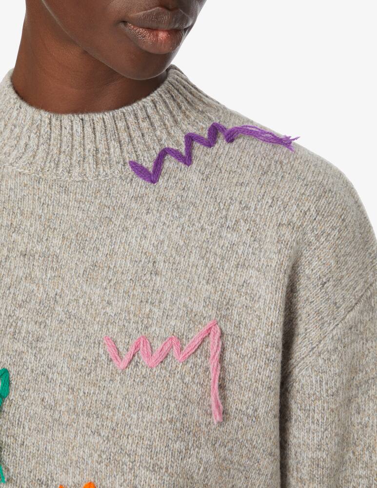 rinascente Mira Mikati Wool jumper embroidered - Grey