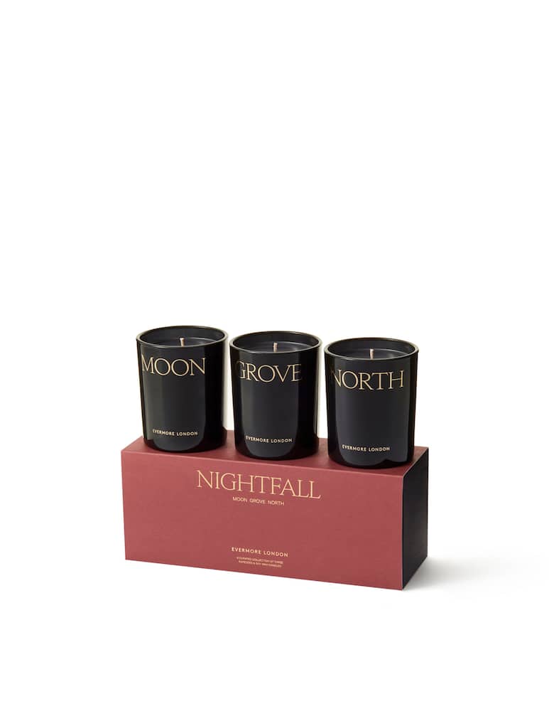 rinascente Evermore London Nightfall Gift Set Rapeseed & Soy Candles 3 x 145g