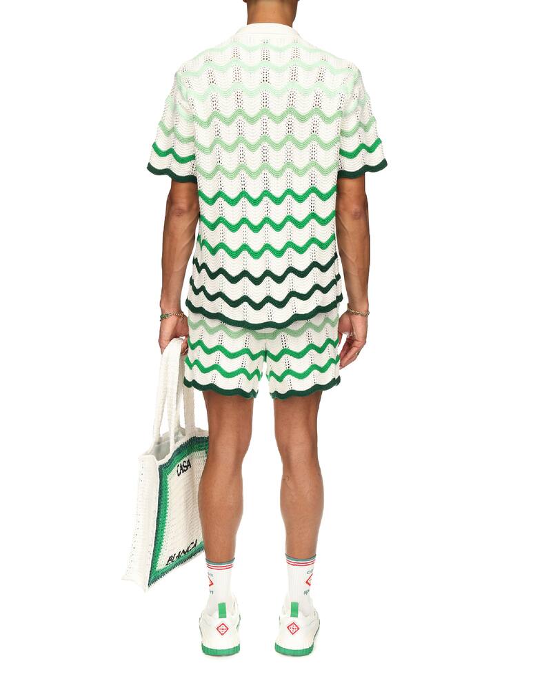 rinascente Casablanca Camicia knit gradient wave maniche corte