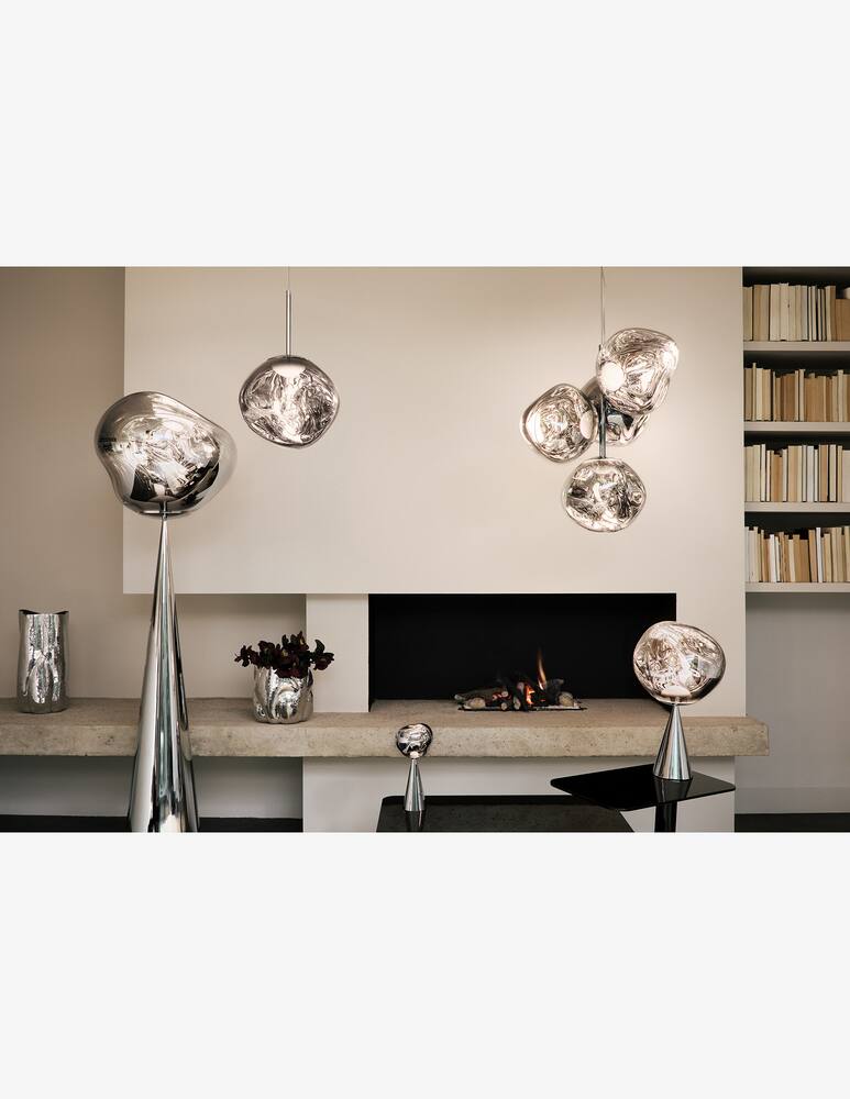 rinascente Tom Dixon Melt Cone Fat Table Silver/ Silver Led Un