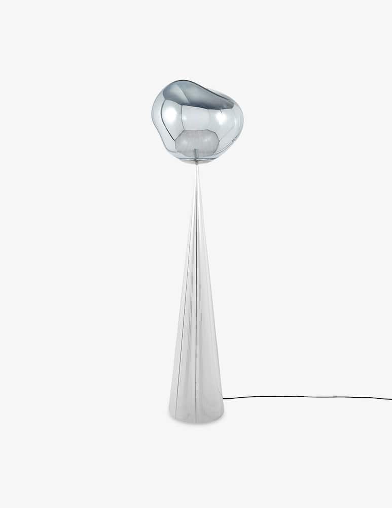 Tom Dixon Melt Cone Fat Silver/Silver Led Un Lampada Da Terra - immagine 1 Tom Dixon Melt Cone Fat Silver/Silver Led Un Lampada Da Terra - immagine 1