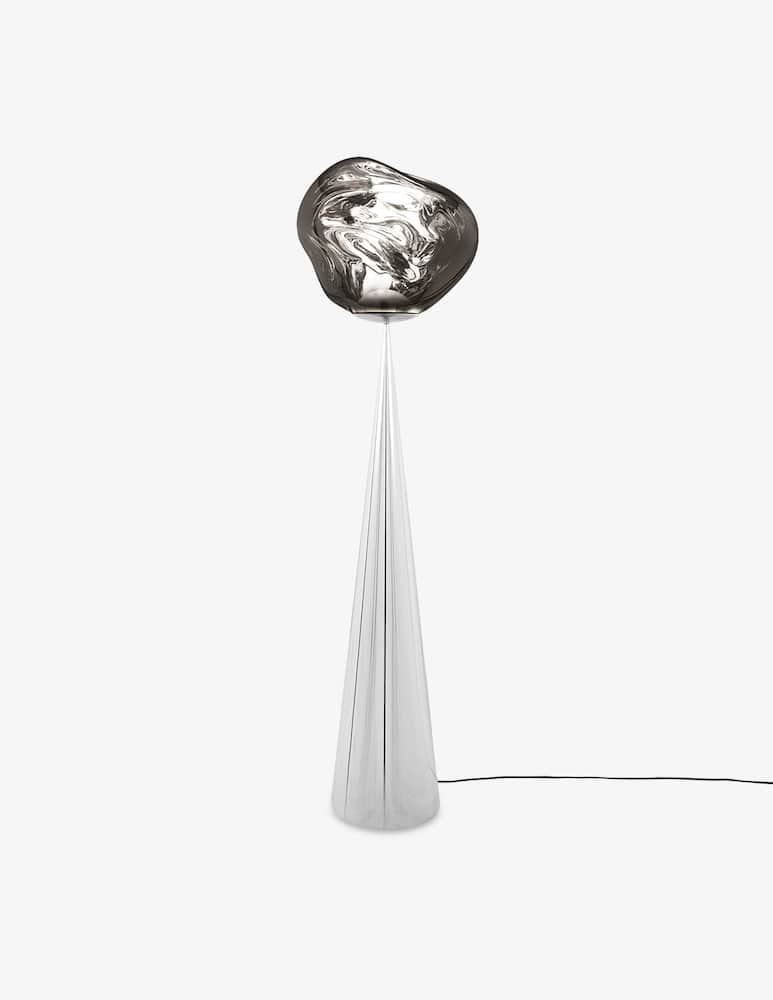 Tom Dixon Melt Cone Fat Silver/Silver Led Un Lampada Da Terra - immagine 2 Tom Dixon Melt Cone Fat Silver/Silver Led Un Lampada Da Terra - immagine 2
