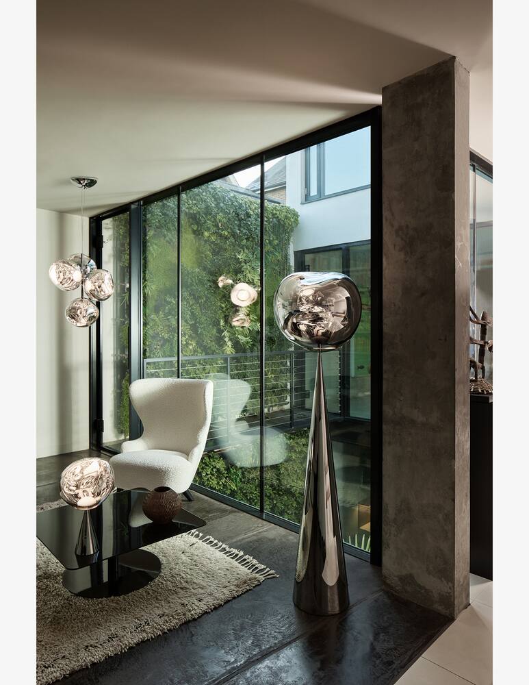 rinascente Tom Dixon Melt Cone Fat Silver/Silver Led Un Lampada Da Terra