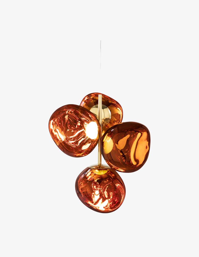 Tom Dixon Lampadario Mini Melt Copper Led Cb - immagine 2 Tom Dixon Lampadario Mini Melt Copper Led Cb - immagine 2