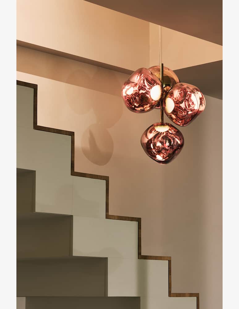 Tom Dixon Lampadario Mini Melt Copper Led Cb - immagine 3 Tom Dixon Lampadario Mini Melt Copper Led Cb - immagine 3