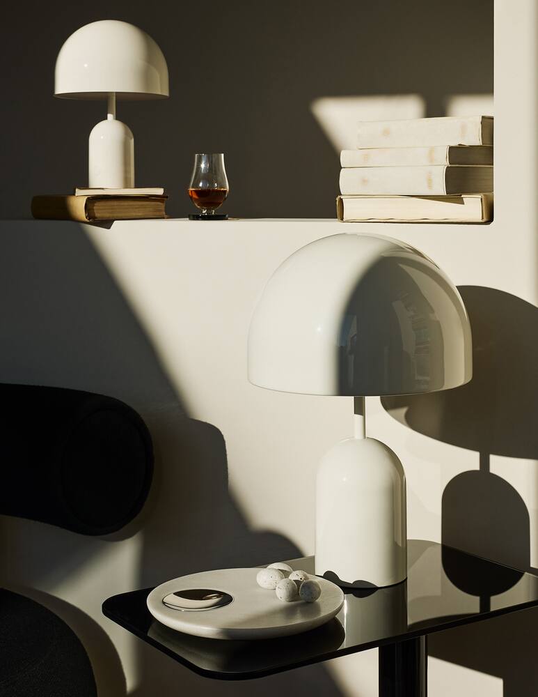 rinascente Tom Dixon Bell Bianca Led Un Lampada Da Tavolo