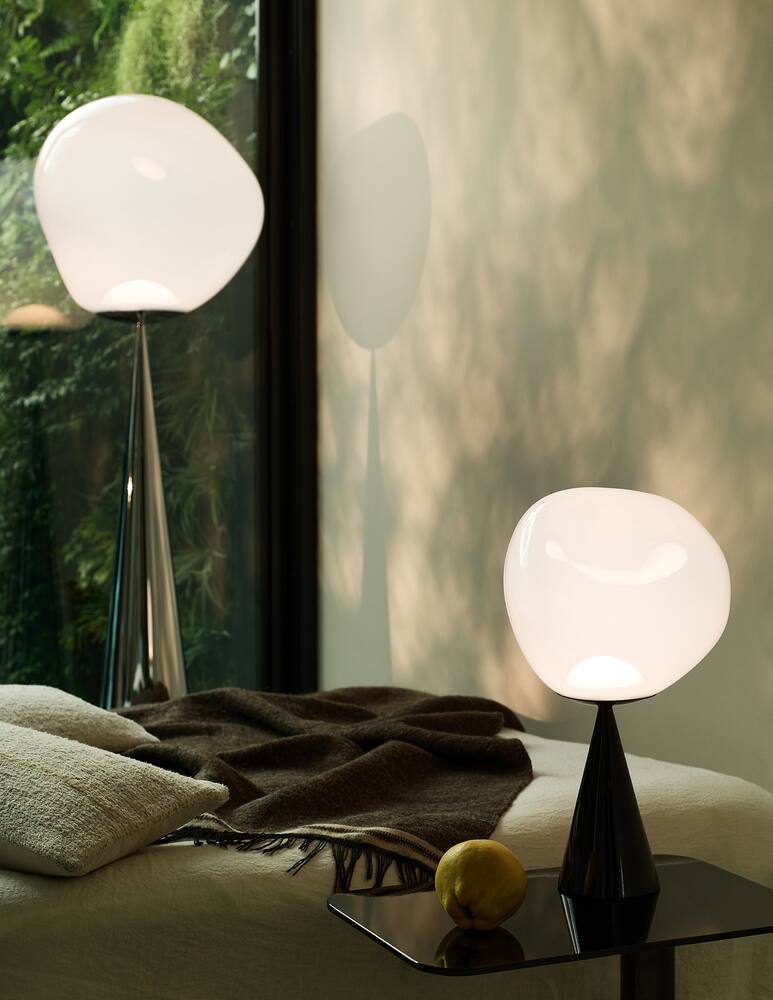 rinascente Tom Dixon Melt Cone Fat Opal/Nera Led Un Lampada Da Tavolo