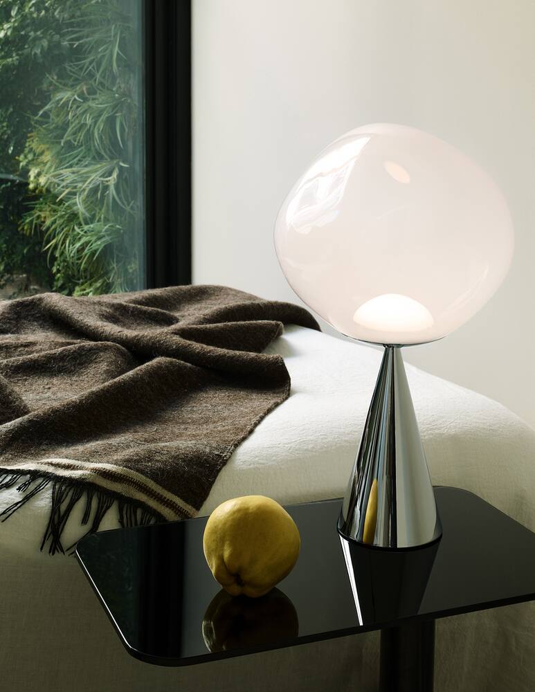 rinascente Tom Dixon Melt Cone Fat Table Opal/Silver Led Un