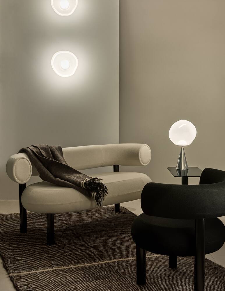 rinascente Tom Dixon Melt Cone Fat Table Opal/Silver Led Un